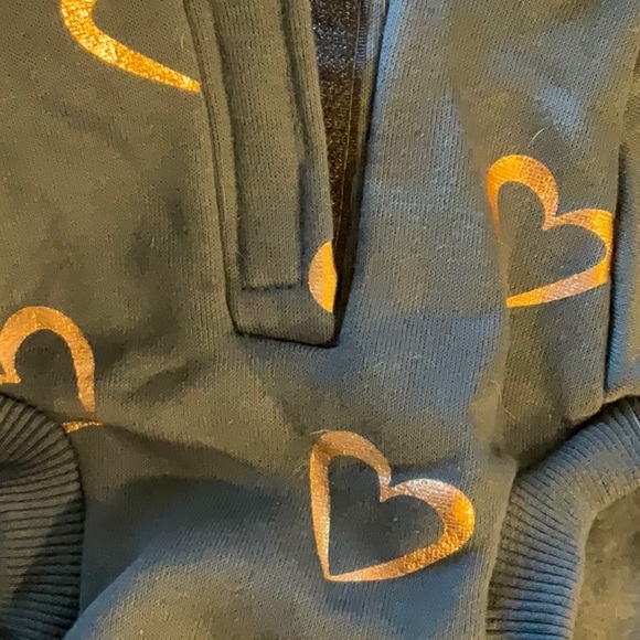 New Top-Paw FA21 navy heart print sweatshirt XL with hoodie. - Picture 8 of 9